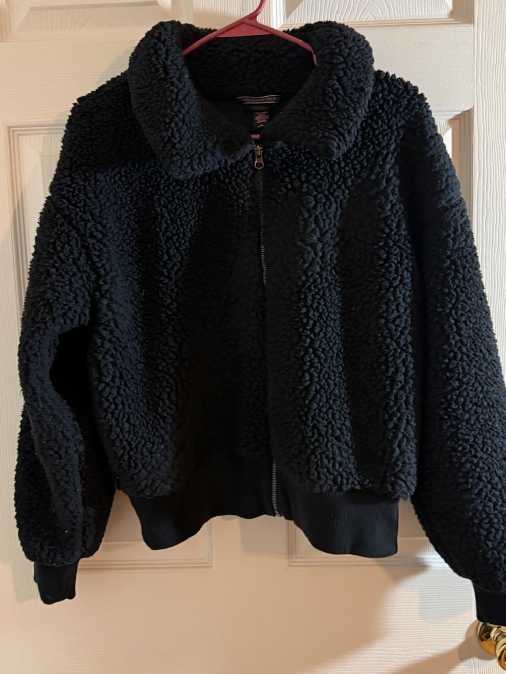 Victoria’s Secret Sherpa Fleece Jacket Medium Black